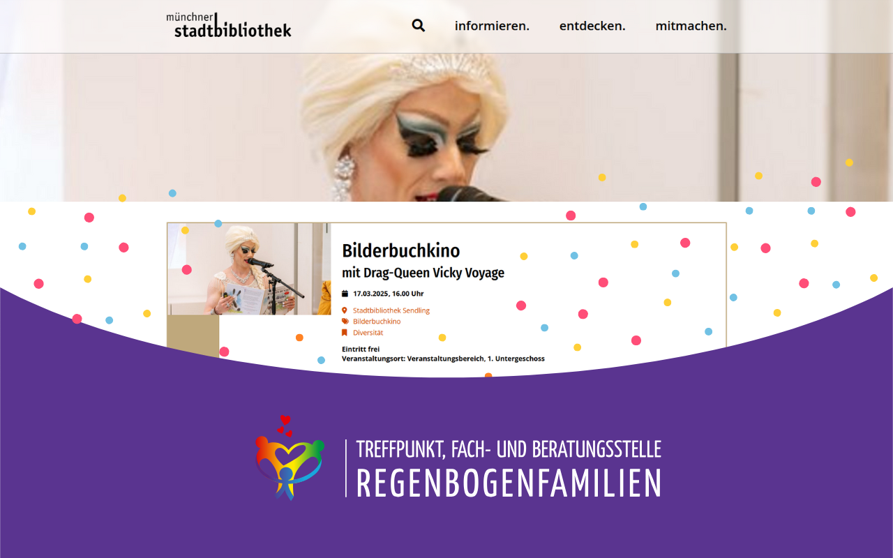 Bilderbuch Kino, Drag Lesung März, Sendling