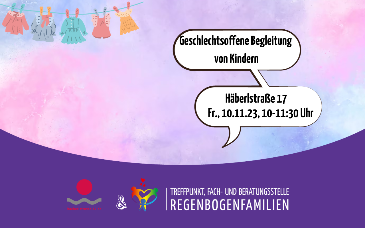Treffen zu geschlechtsoffener Begleitung in der Häberlstraße 17 am 10.11.23 von 10 bis 11:30